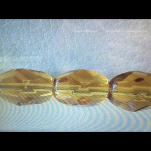 Amber Glass adjustable Beaded Bra Straps